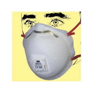 BOITE 10 MASQUES ANTIPOUSSIERES JETABLES 3M 8833 – Coque avec soupape