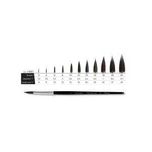PINCEAU LEONARD N°16RO EN PETIT-GRIS PUR – SORTIE RONDE