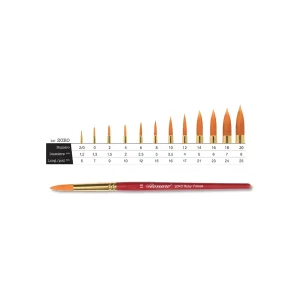 PINCEAU LEONARD N°20RO EN FIBRE ORANGE – SORTIE RONDE